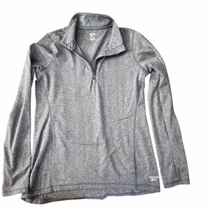 Reebok Quarter Zip Long Sleeve Athletic Top – Gray – Women’s Medium